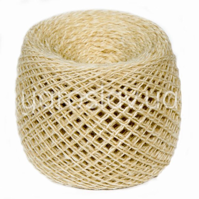 Przędza z wełny merynosowej 10/2 №167 melanż jasny beż 100g/500m TM Jarosław